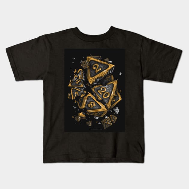 Dungeons and D20s Kids T-Shirt by Projectsilver